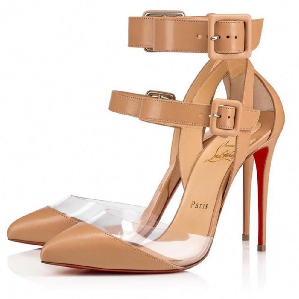 NWB Multimiss PVC Leather Buckle Strap Heels - Picture 1 of 16